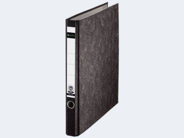 Bild von Ordner A4/35 1040 schwarz Pappe farbiger Rücken - 10400000