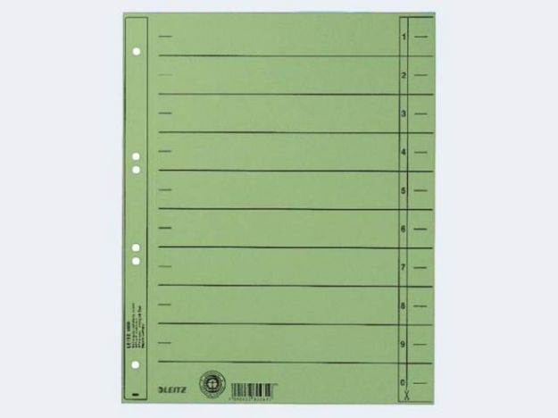 Bild von Trennblatt A4 1658 grün Manilakarton durchgefärb - 16580055