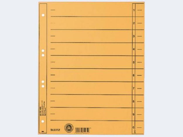 Bild von Trennblatt A4 1658 gelb Manilakarton durchgefärb - 16580015