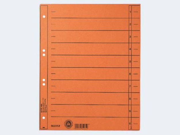 Bild von Trennblatt A4 1658 orange Manilakarton durchgefärb - 16580045