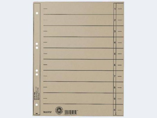 Bild von Trennblatt A4 1658 grau Manilakarton durchgefärb - 16580085