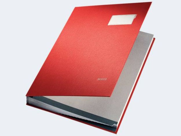 Bild von Unterschriftenmappe A4 20 Fächer rot - 5700-00-25