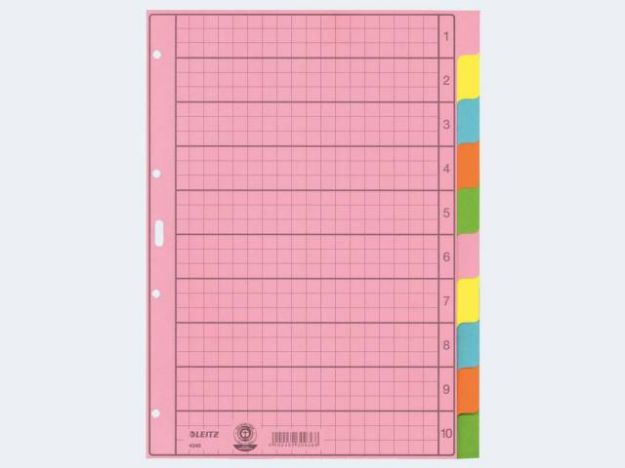 Bild von Blancoregister A4 4340 10-tlg/ 5 Farben - 43400000