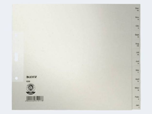 Bild von Monatsregister A4 1230 Jan-Dez Tauen halbe Höhe - 12300085