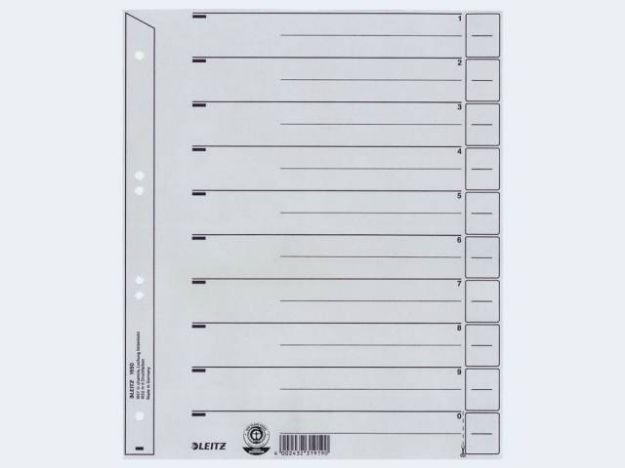 Bild von Trennblatt A4 1650 hellgr au ungeöst Karton - 16500085