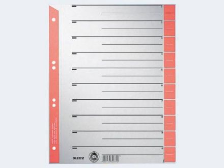 Zeige Details für Trennblatt A4 1652 rot grau Karton - 16520025 Bild von Trennblatt A4 1652 rot grau Karton - 16520025