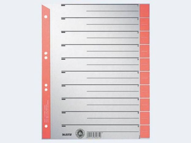 Bild von Trennblatt A4 1652 rot grau Karton - 16520025