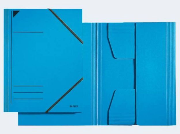 Bild von Eckspanner A4 3981 blau Karton 450gr m 3 Klappen - 39810035