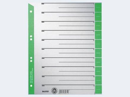 Zeige Details für Trennblatt A4 1652 grün grau Karton - 16520055 Bild von Trennblatt A4 1652 grün grau Karton - 16520055