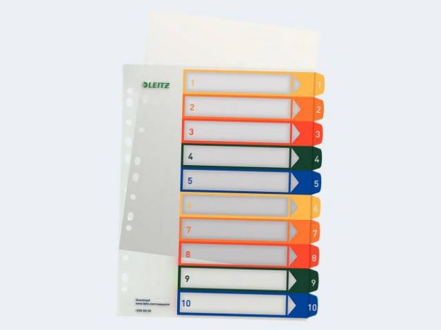 Bild von Register A4 1-10Übergrößeaus PP farbig - 12930003