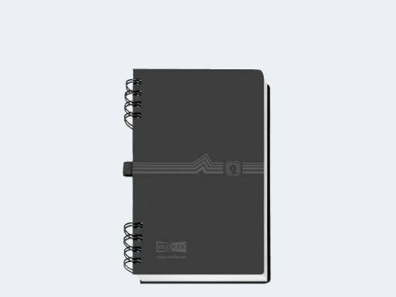 Zeige Details für Telefonringbuch A6 mit Spiralbindung PP schwarz - 5106180 Bild von Telefonringbuch A6 mit Spiralbindung PP schwarz - 5106180