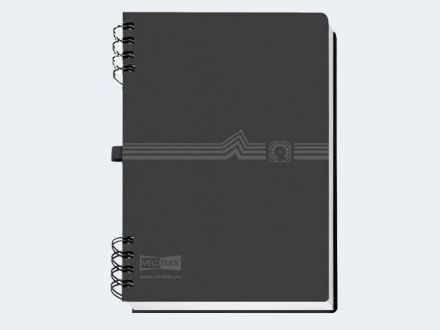 Zeige Details für Telefonringbuch mit Spiralbindung A5 PP schwarz - 5105180 Bild von Telefonringbuch mit Spiralbindung A5 PP schwarz - 5105180