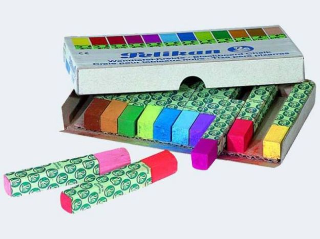 Bild von 12 Tafelkreiden bunt 745 Pelikan - 701367