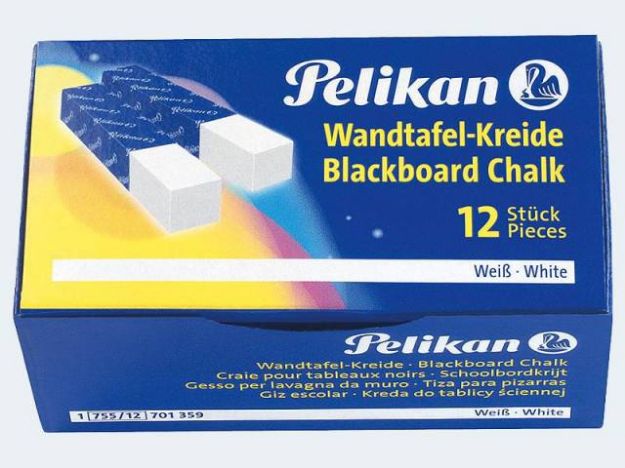 Bild von 12 Tafelkreiden weiss 755 Pelikan - 701359