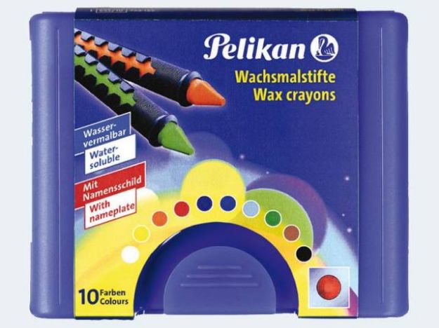 Bild von 10 Wachsmalstifte wasservermalbar mit Hülse - 723155