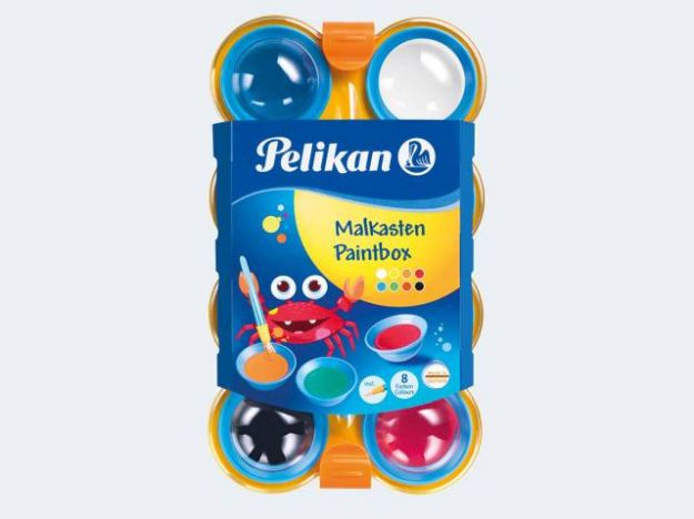 Bild von Deckfarbkasten mini-friends 8 Fbn/Pinsel 755/8 - 723122