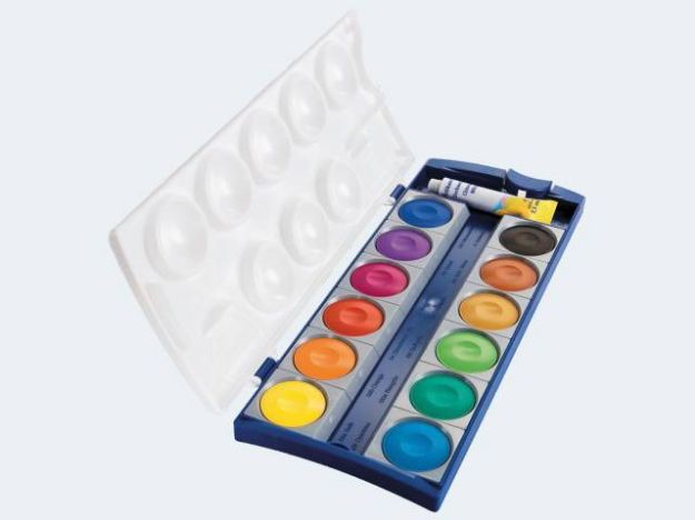 Bild von Deckfarbkasten Pelikan 12 Fbn/Deckweiss 735K/12 - 720250