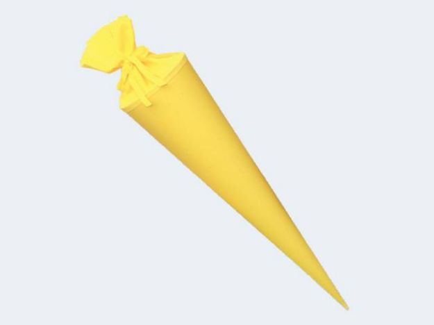 Bild von Schultüte 70cm gelb Filzverschluss - 97824