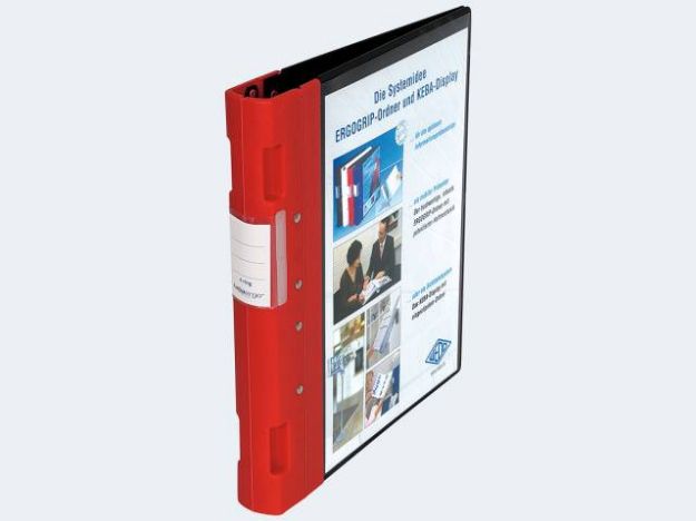 Bild von Präsentations Ordner A4 4Ringe 38mm rot Ergogrip - 5815002