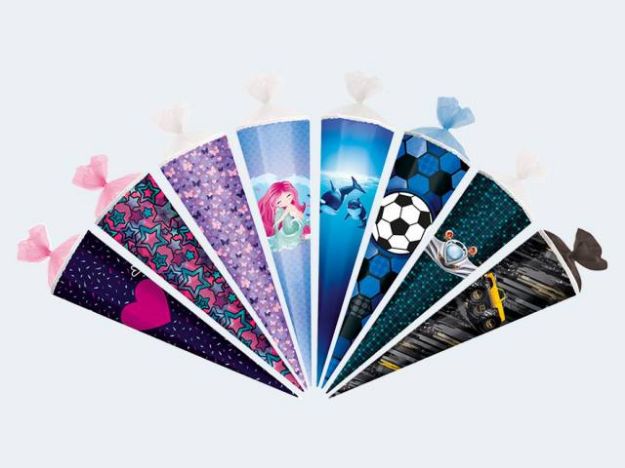 Bild von Schultüte 85cm eckig mit Tüll - Ein Stück wird nach dem Zufallsprinzip zugesendet! - 50035069