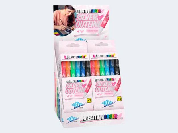 Bild von 6 Kreativ-Marker-Set - Eine Verkaufseinheit = 8 Stück - 252 600699