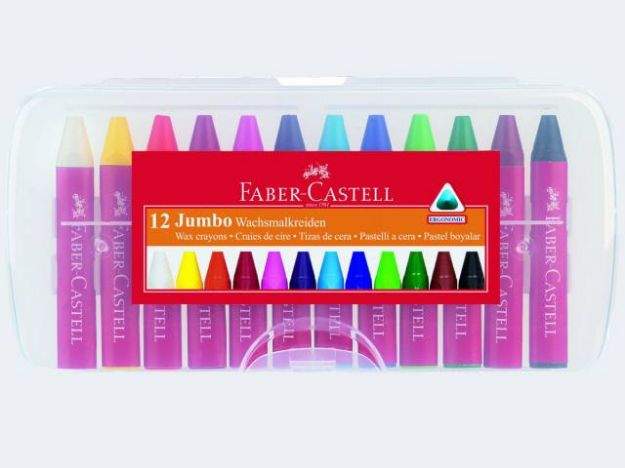Bild von 12 Wachsmalkreiden Jumbo in Box - 120011