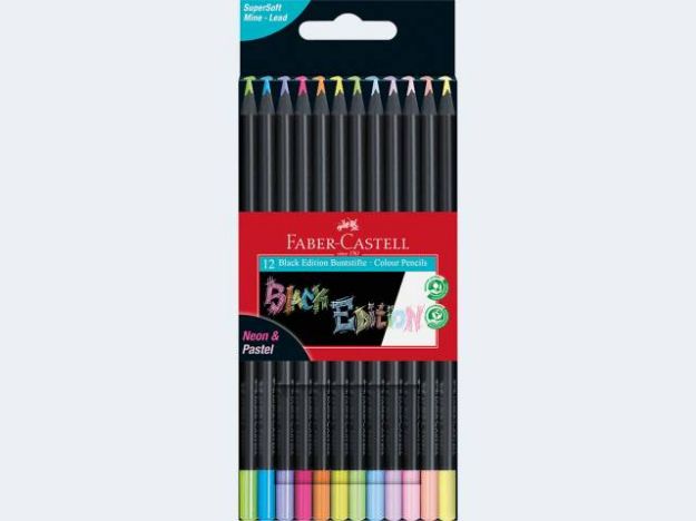 Bild von 12 Farbstifte Black Edition Neon u Pastell - 116410