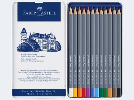 Zeige Details für 12 Aquarellstifte Goldfaber im Metalletui - 114612 Bild von 12 Aquarellstifte Goldfaber im Metalletui - 114612