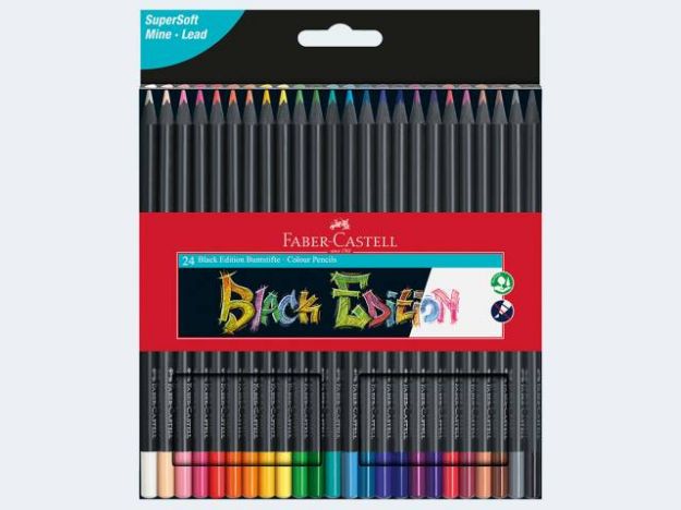 Bild von 24 Farbstifte Black Edition im Kartonetui - 116424