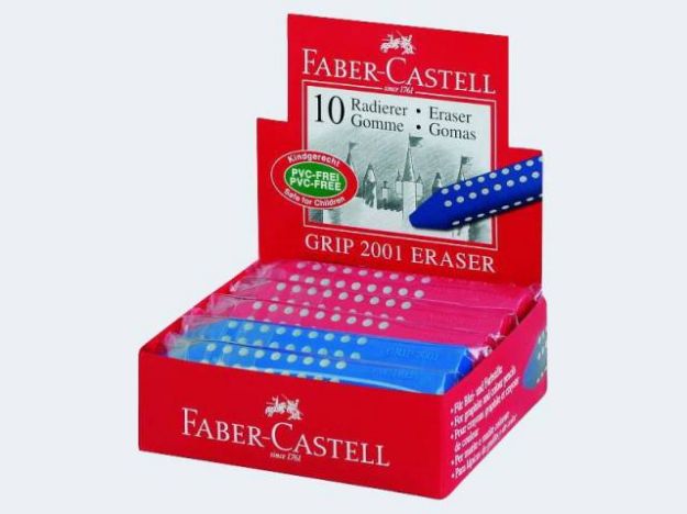 Bild von Radierer Dreikant Grip 2001 rot/blau - Eine Verkaufseinheit = 10 Stück - 187101