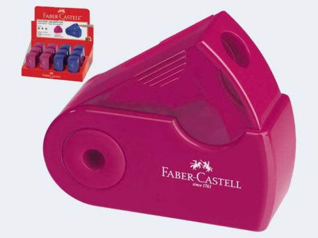 Bild von Spitzer Klappspitzdose Mini rot/blau - Eine Verkaufseinheit = 12 Stück - 182711