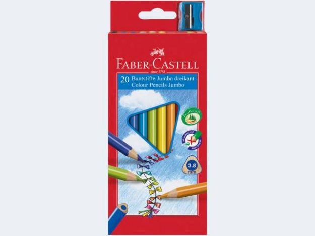 Bild von 20 Buntstifte Jumbo Triangular i Kartonetui - 116520