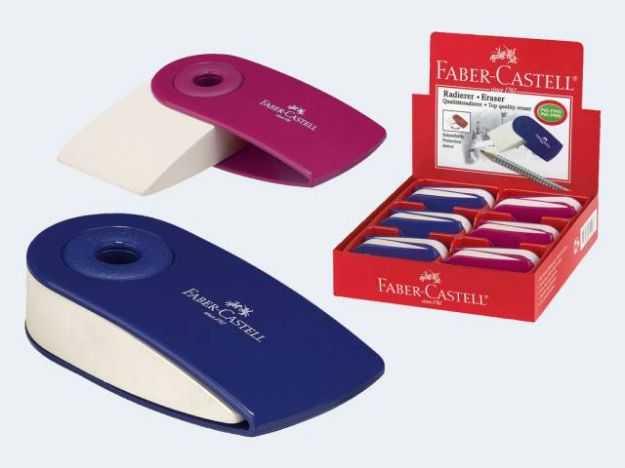 Bild von Radierer Sleeve Mini rot/blau - Eine Verkaufseinheit = 24 Stück - 182411