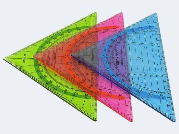 Bild von Geodreieck 16cm Ice flexibel blau/orange/gelb - Eine Verkaufseinheit = 15 Stück - 3032829