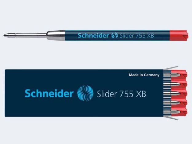 Bild von Kugelschreiber-Mine rot 755 XB SLIDER - Eine Verkaufseinheit = 10 Stück - 175502