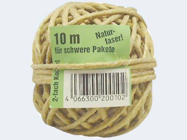 Bild von Bindfaden 10m stark Naturfaser zweifach Kordel - Eine Verkaufseinheit = 20 Stück - 211017