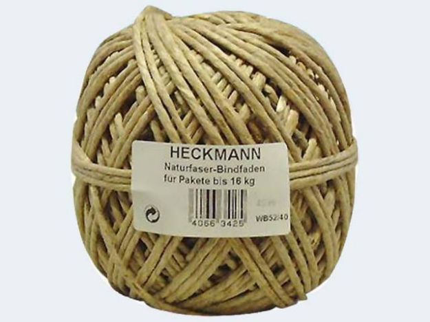 Bild von Bindfaden 40m stark Naturfaser zweifach Kordel - Eine Verkaufseinheit = 10 Stück - 213025