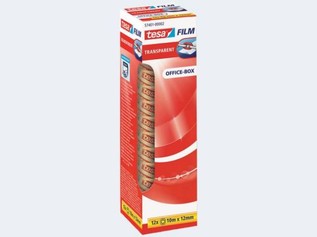 Bild von Tesa Film 10m/12mm transparent Office-Box - Eine Verkaufseinheit = 12 Stück - 57401-2-2