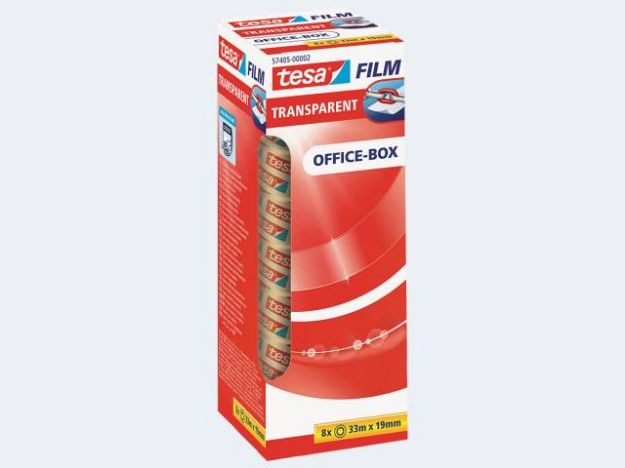 Bild von Tesa Film 33m/19mm transparent Office-Box - Eine Verkaufseinheit = 8 Stück - 57405-2-0