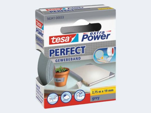 Bild von Tesa Gewebeband grau2,75m/19mm - 56341-33-03