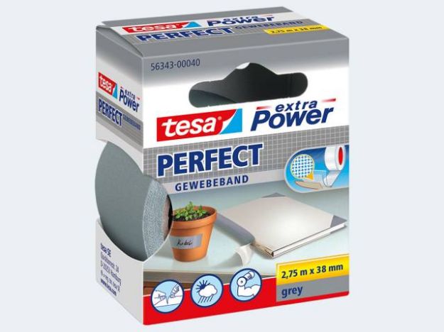 Bild von Tesa Gewebeband grau 2,75m/38mm - 56343-40-03