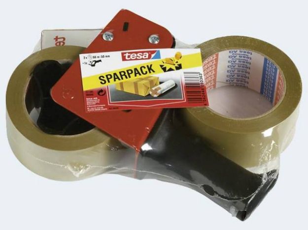 Bild von Tesa Abroller inkl 2x66m Tesapack braun Promopack - 57108-0-0