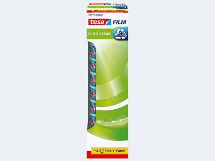 Zeige Details für 10 Rollen Tesa Film 10m/15mm Eco & Clear - 57070-00000-01 Bild von 10 Rollen Tesa Film 10m/15mm Eco & Clear - 57070-00000-01