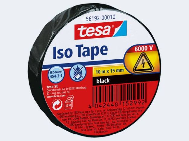 Bild von Tesa Isolierband 10m/15mm Iso Tape schwarz - 56192-00010-02