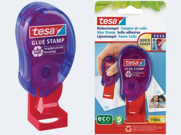 Bild von Tesa Klebestempel m Druckmechanik perm. - Eine Verkaufseinheit = 8 Stück - 59099-1-0