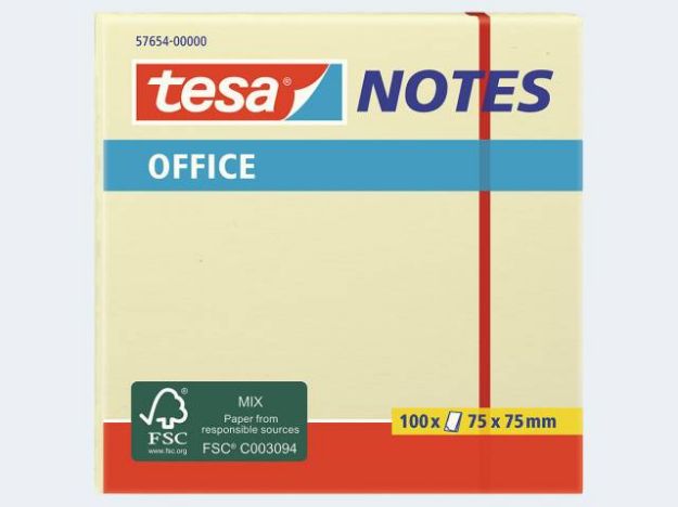 Bild von Office Notes 75mmx75mm100 Blatt gelb - Eine Verkaufseinheit = 12 Stück - 57654-00-05