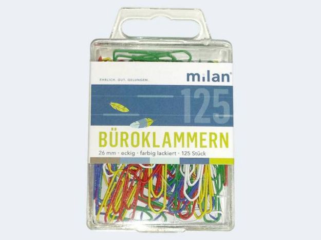 Bild von Milan Büroklammer 26/125Gr3 bunt - 911