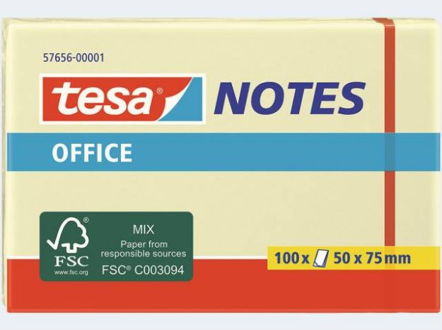 Bild von Office Notes 50mmx75mm100 Blatt gelb - Eine Verkaufseinheit = 12 Stück - 57656-01-05