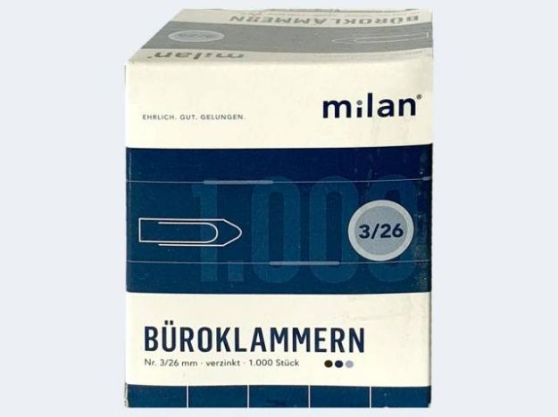 Bild von Milan Büroklammer 26/1000 Gr3 - 880