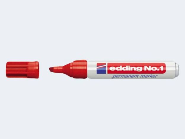 Bild von Edding No.1 rot 1-5mm Keilspitze permanent - 041002
